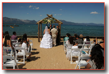 Father of the bride walks his daughter down the aisle