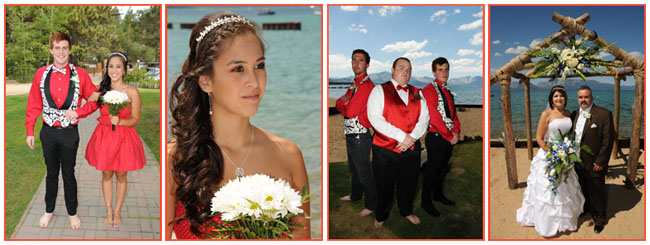 Various poses of the groom, groomsmen, bride and bridesmaid