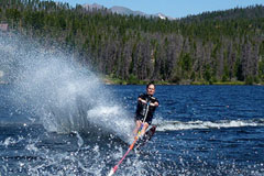 Water skiing is great summer fun in Tahoe