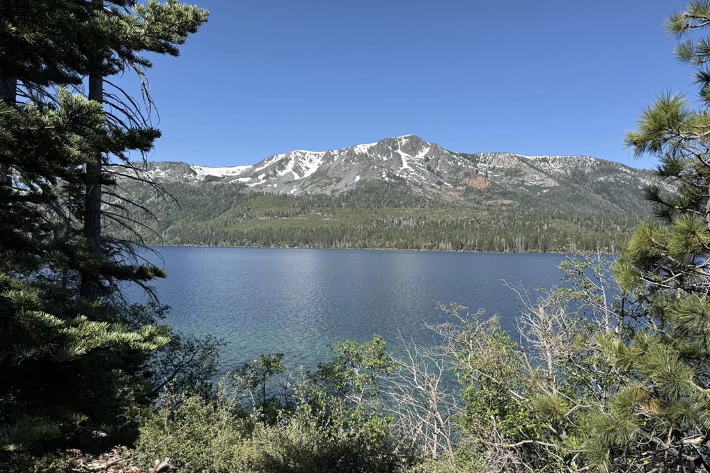 View of Fallen Leaf Lake and Mount Tallac.
