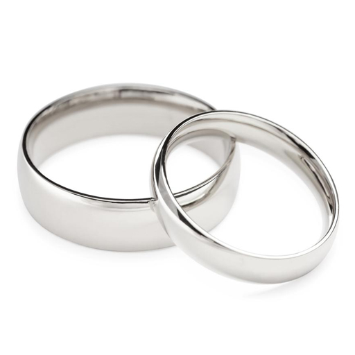 Silver wedding rings