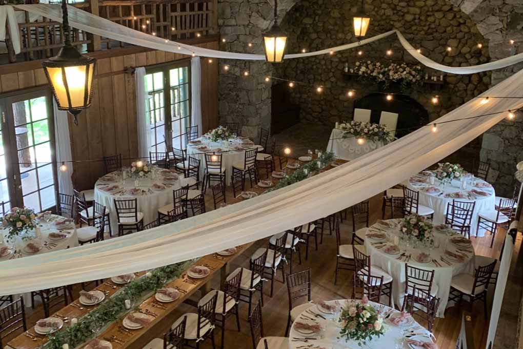 Beautifully decorated reception room.