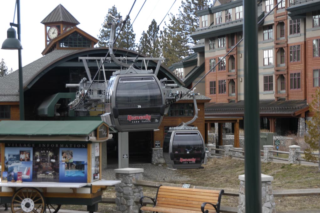 Gondola car launching area at Heavenly Village.